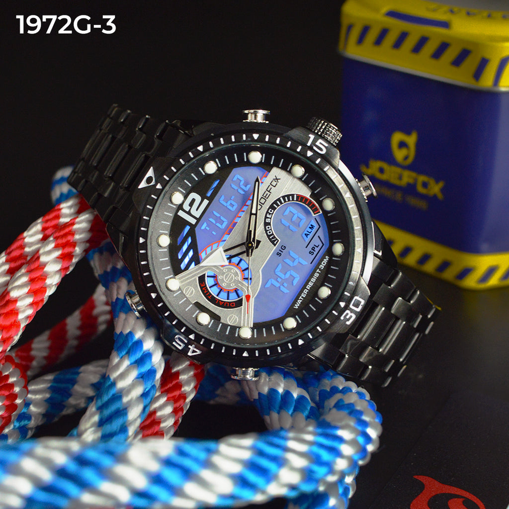 Joefox 1972G Doble Hora Metal Hombre