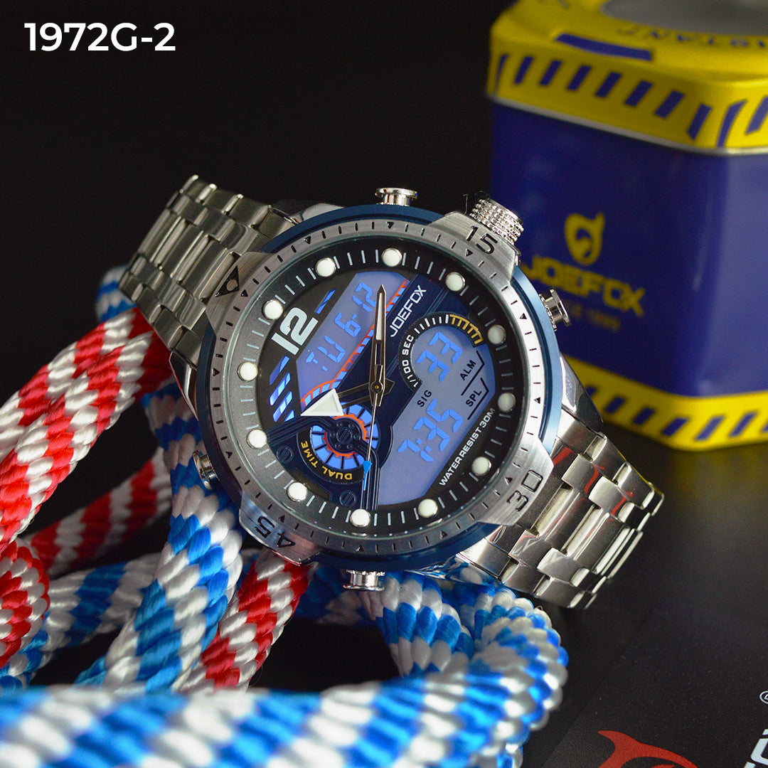 Joefox 1972G Doble Hora Metal Hombre