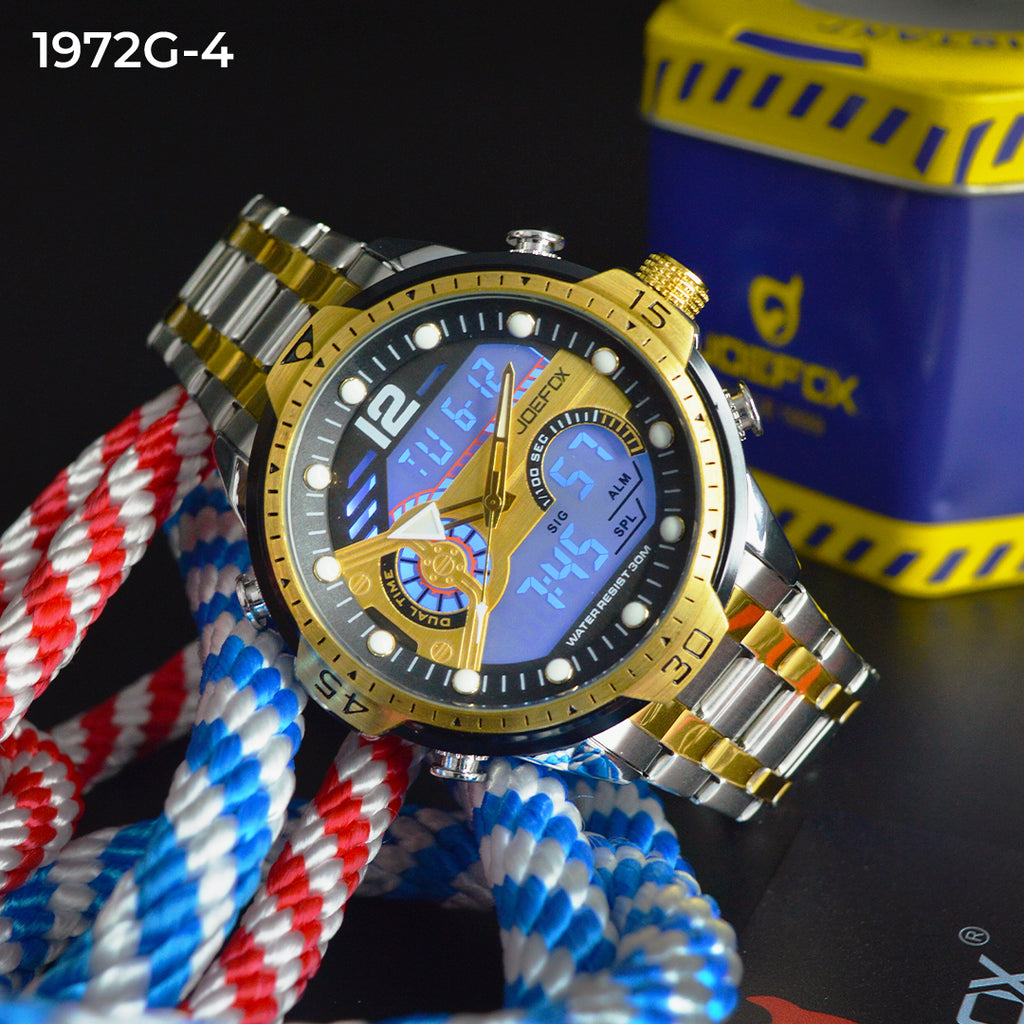 Joefox 1972G Doble Hora Metal Hombre