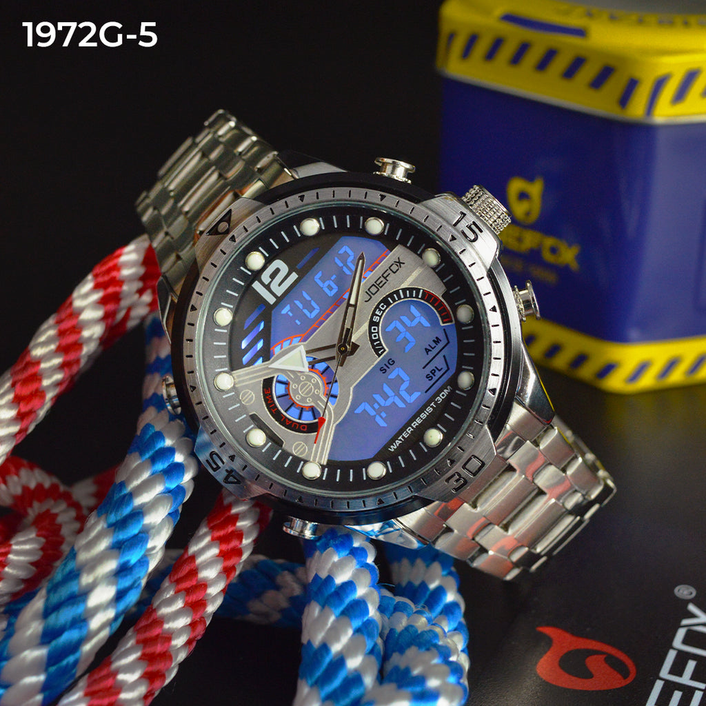 Joefox 1972G Doble Hora Metal Hombre