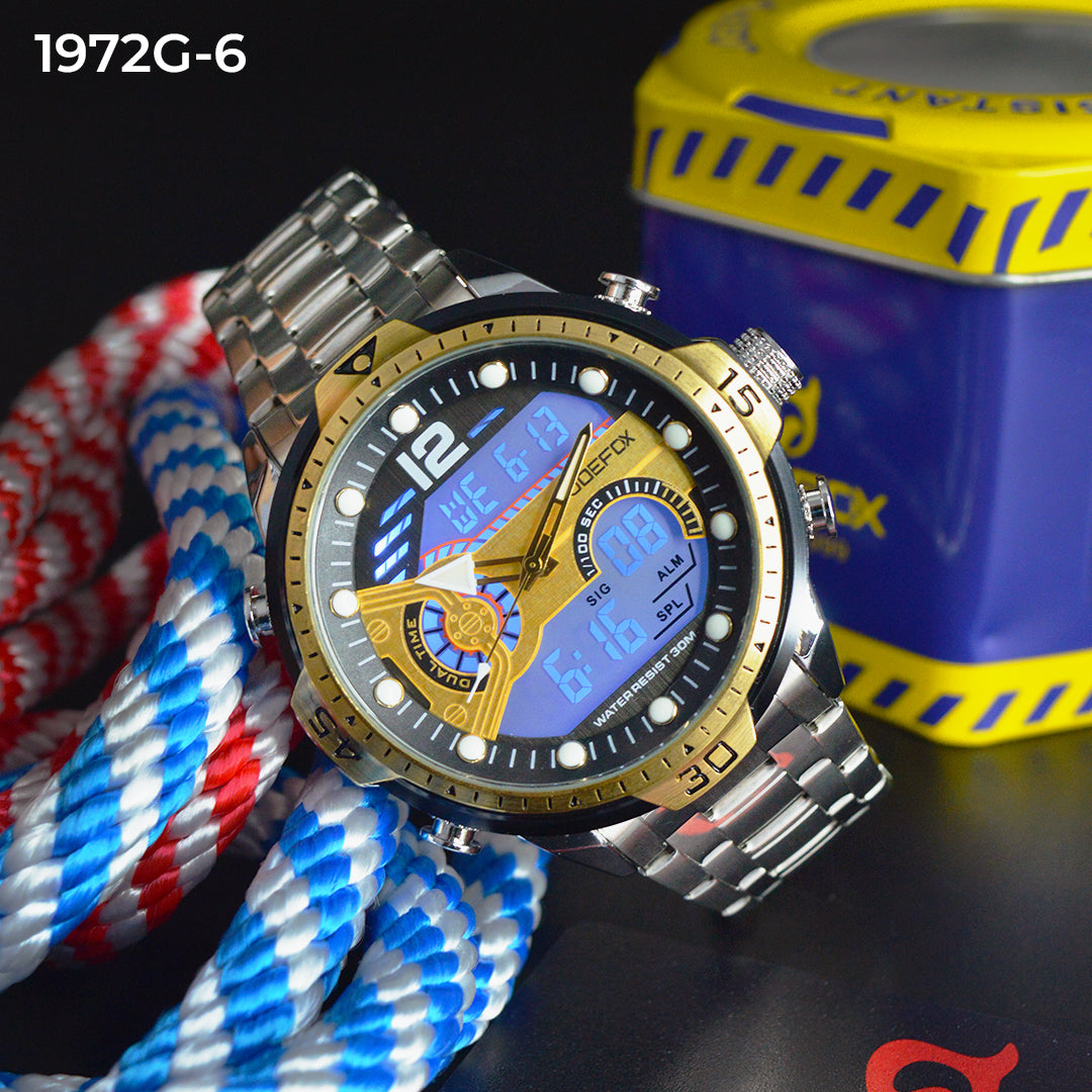 Joefox 1972G Doble Hora Metal Hombre
